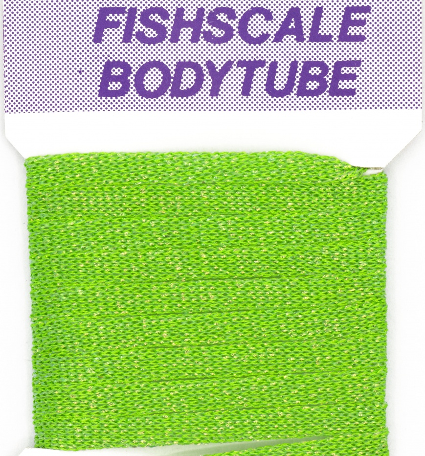 Maveric Fishscale Body Tube Large Fluorescent Green / Lime Fly Tying Materials